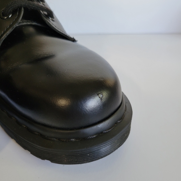 Dr. Marten's 1460 Mono Smooth Leather Lace Up Boots High Shine Size 10 - Picture 3 of 10